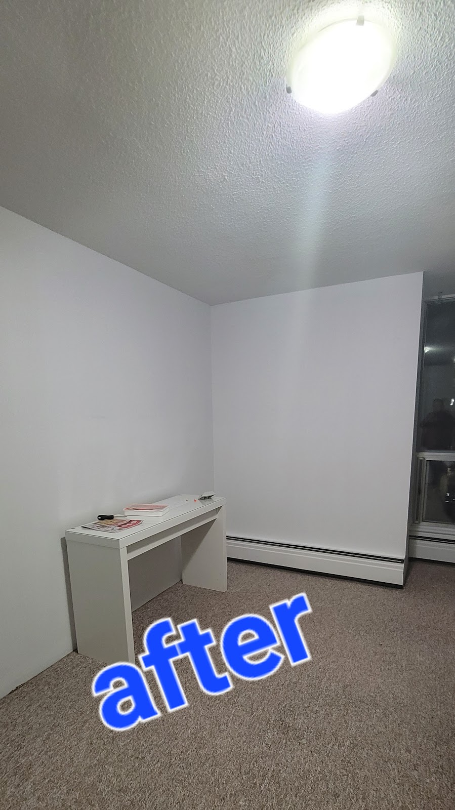 Interior repaint — before & after — Kitchener